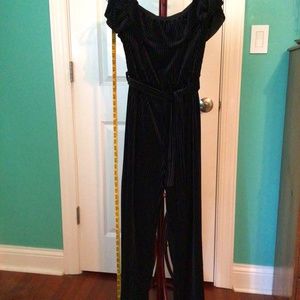 Jumpsuit, BlackVelvet Belted Nasty Gal NWT